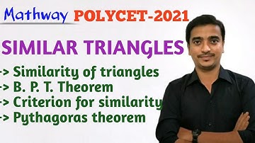 Similar triangles. POLYCET-2021