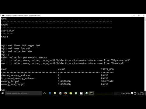 Memory Oracle Alter Parameter