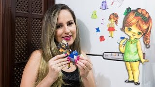 DIY Artesanatos de Bonecas de Papel l História De Vestir a Boneca De Papel  Cinderela 