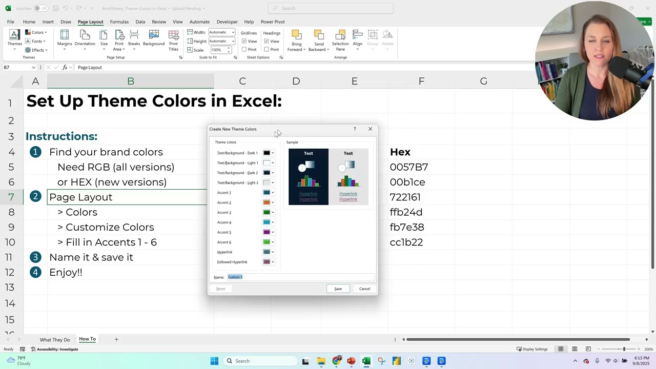 How To Use Color Themes In Excel