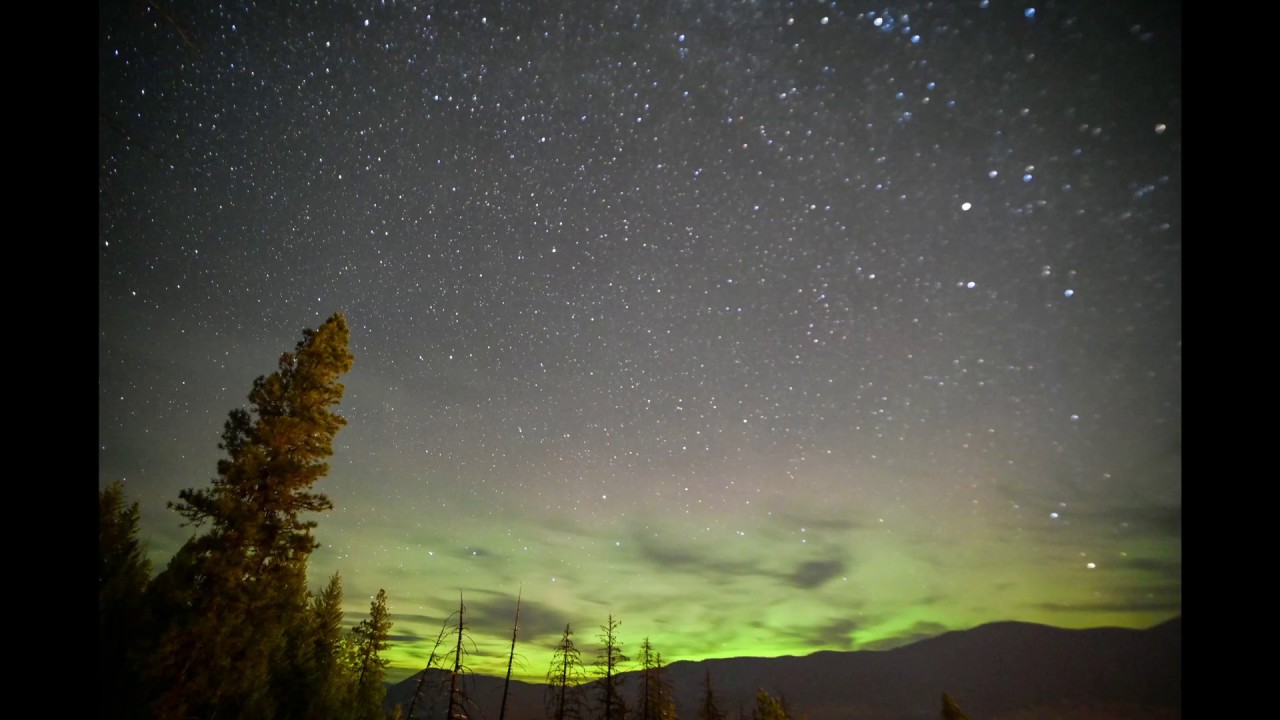 End of aurora and sunrise over Troy Montana, Sept. 1, 2019