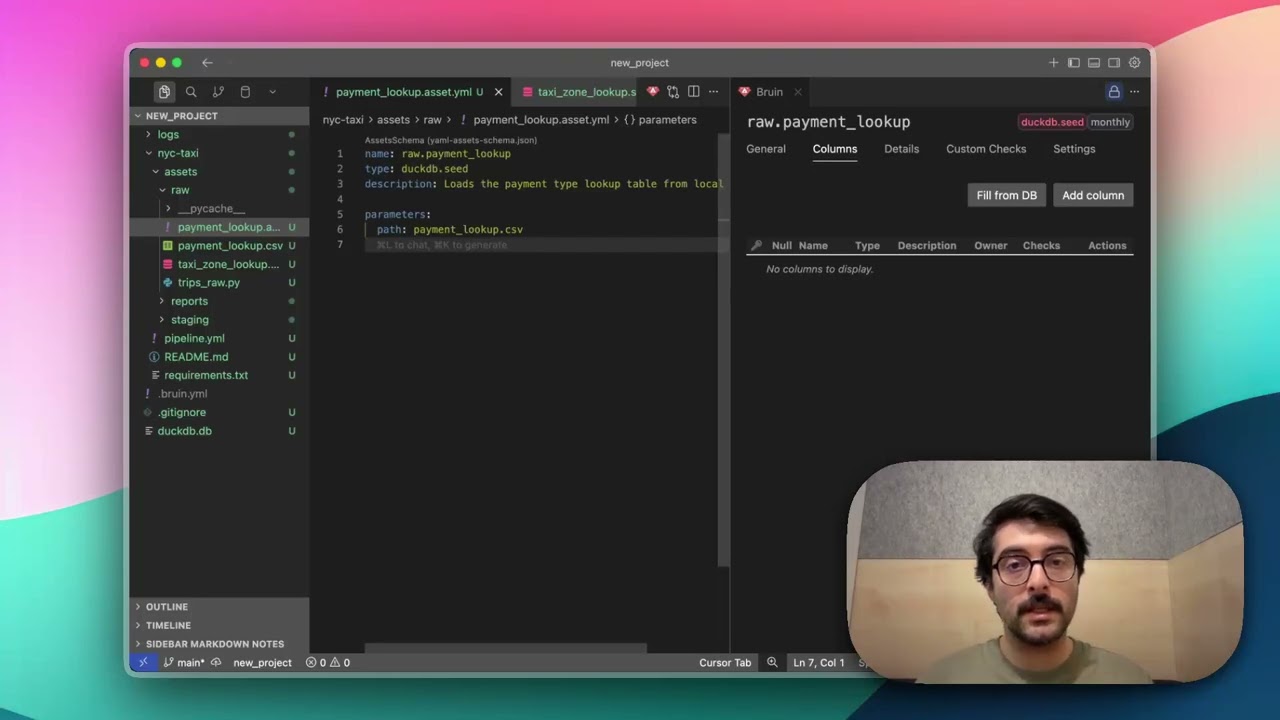 Bruin Features | Generate Schema