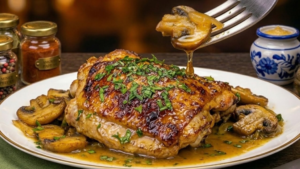 Juicy Chicken Thighs in Creamy White Wine Sauce 🍗🍷 | Easy One-Pan Recipe 🧑‍🍳