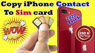 How to Export/Import/Copy Contacts from iphone to Sim Card (SIManager)