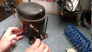 Homemade Air Compressor Made with Refrigerator Motor