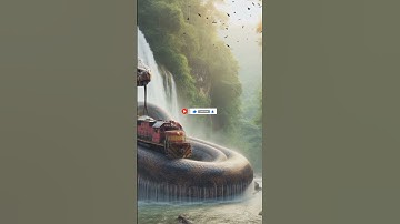 nature exploration trip finds trains and pythons#shortvideo #animation