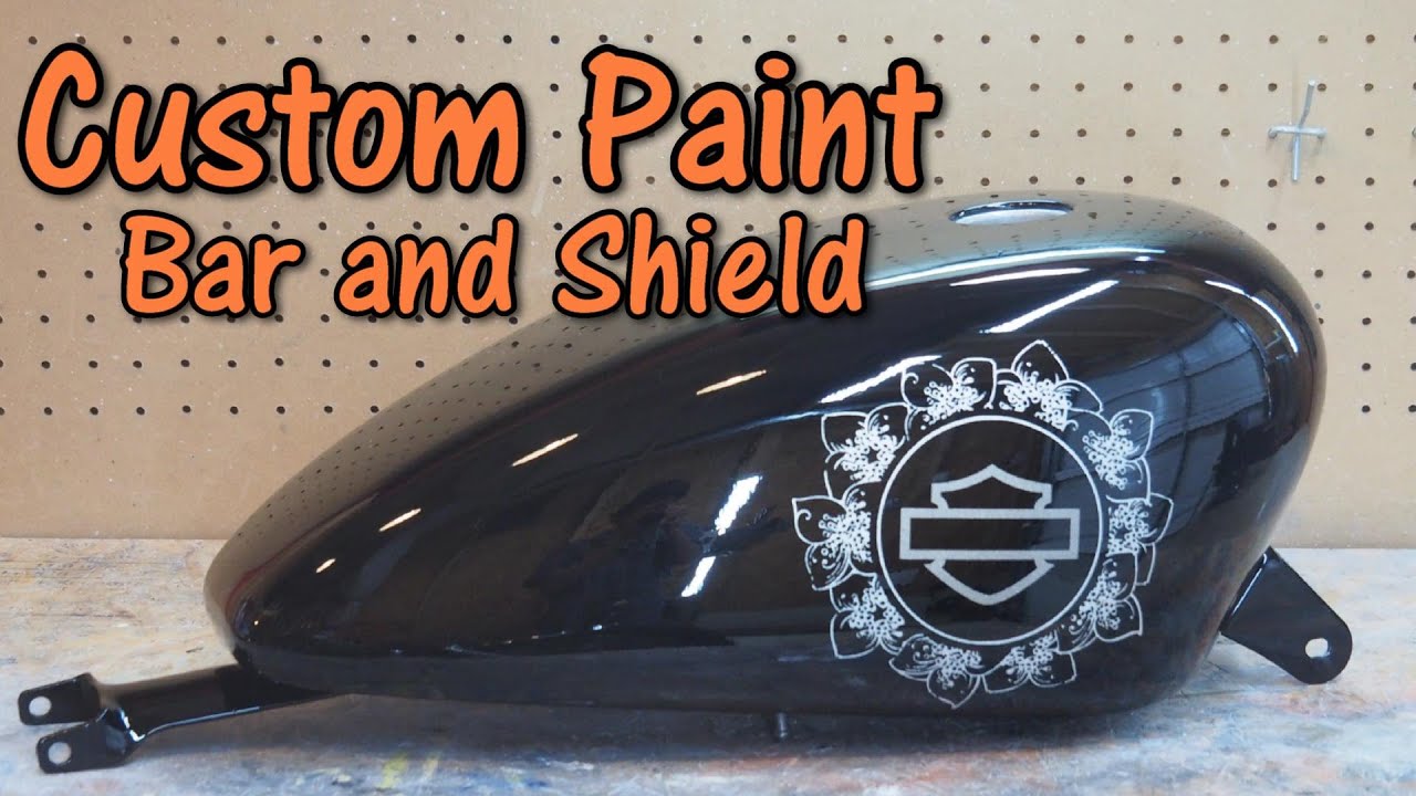 Custom Paint】Harley Davidson Bar and shield.flower ring design