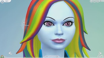 Rainbow Dash My Little Pony Equestria Girl CAS || The Sims 4 Create A Sim + Full CC List