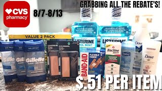 CVS HAUL 8/78/13 || Lot's Of Rebate's Today + A Few Hiccup's ‍♀ || Just $.51 Per Item!