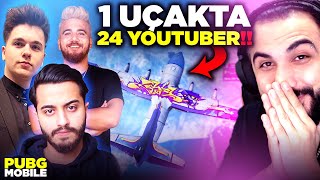 24 YOUTUBER 1 UÇAKTA OLURSA?? 😮 EFSANE RUNİK GÜÇ TURNUVASI | PUBG MOBILE