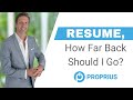 Resume how far back should you go