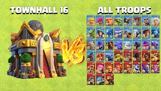Town Hall 16 VS All Troops | Clash of Clans | @Krazy4Clash | #coc