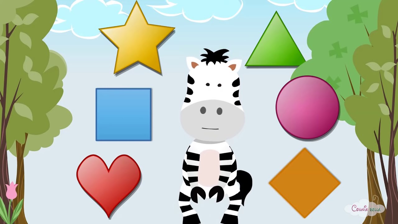 Η ζέβρα και τα σχήματα. Μαθαίνω τα Σχήματα - Παιδικό Τραγουδάκι -Greek Nursery Rhymes