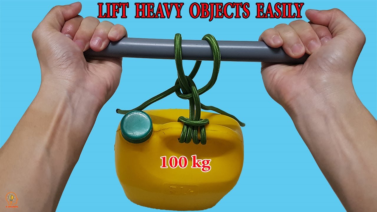 How to tie a rope for PULLING & LIFTING heavy objects @9DIYCrafts 