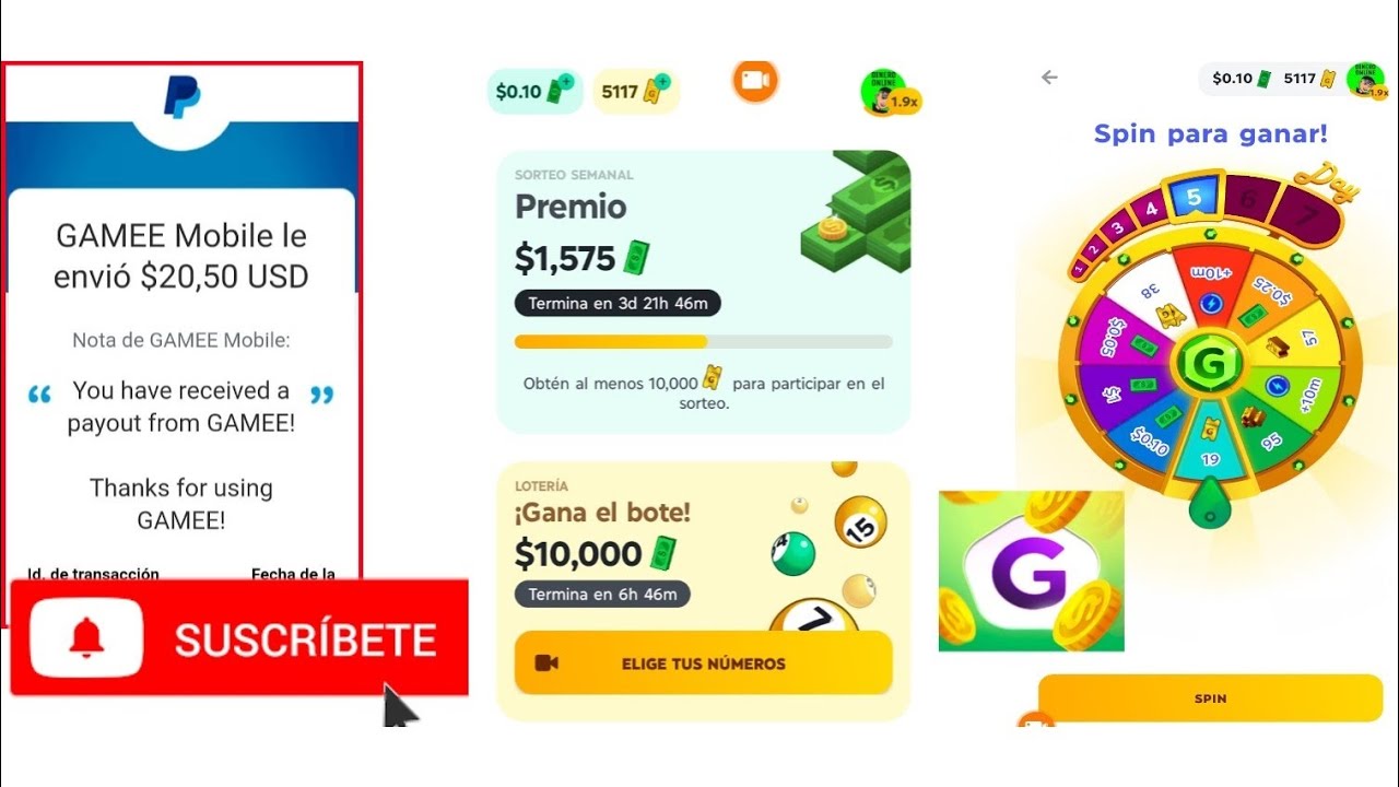 💸 APP PARA GANAR DINERO GAMEE 😱 GANA 10 DÓLARES CON GAMEE ☑️ - YouTube