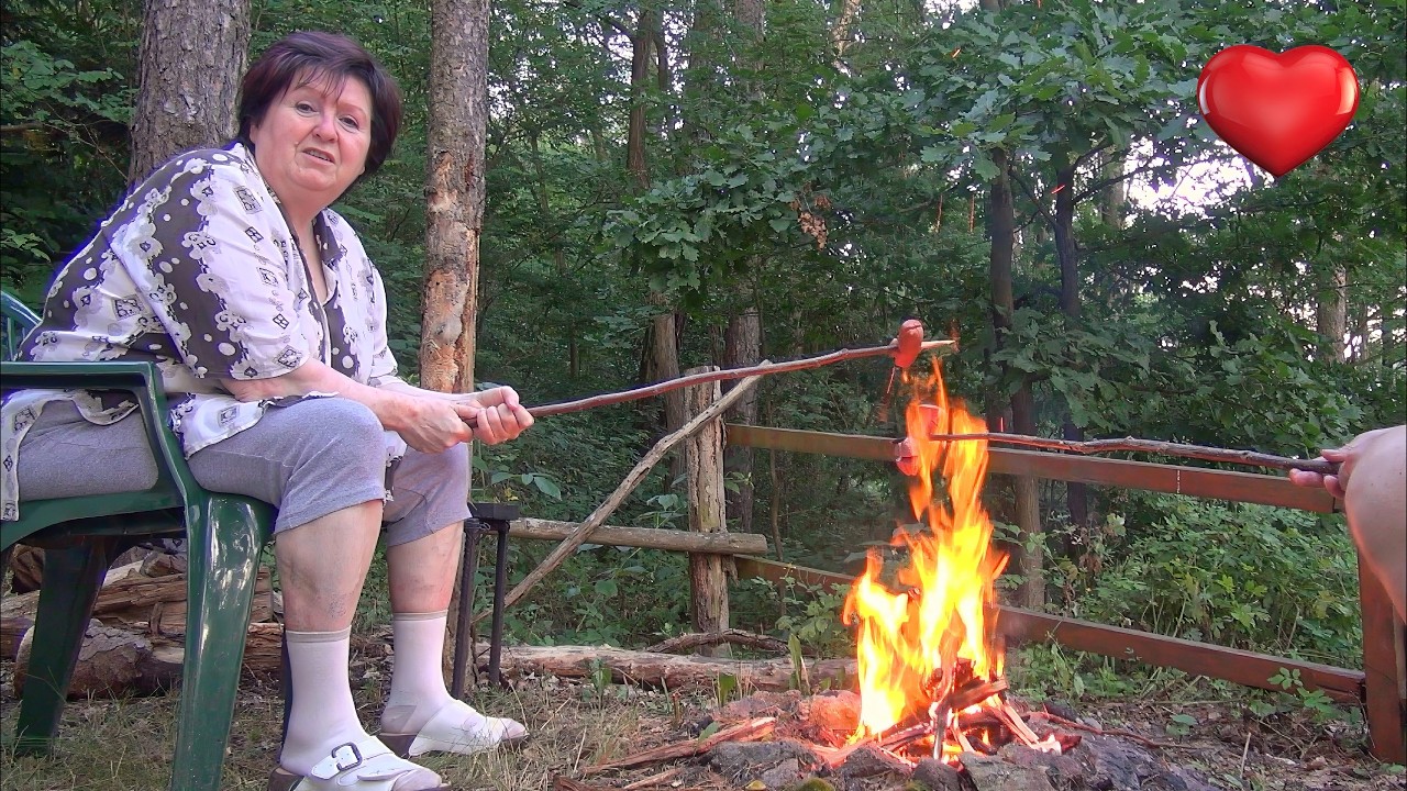 S Helenkou ❤️ opékání,  dovolená Červená nad Vltavou 11.7.2012, 4K