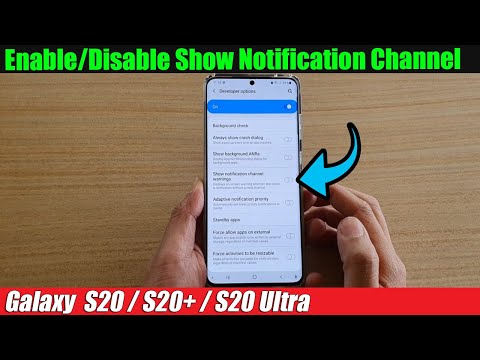 Galaxy S20/S20+: How to Enable/Disable Show Notification Channel