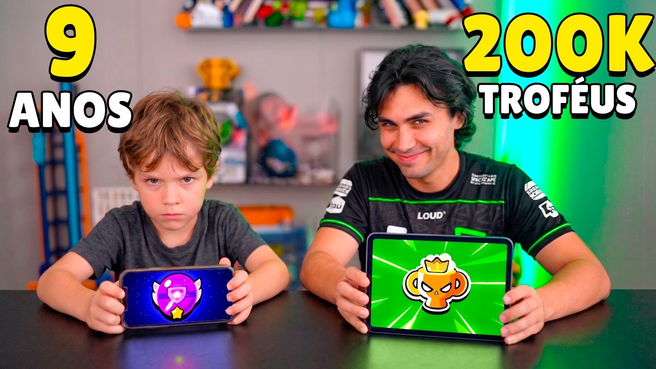 PRO PLAYER VS CRIANÇAS no BRAWL STARS QUEM VENCE?