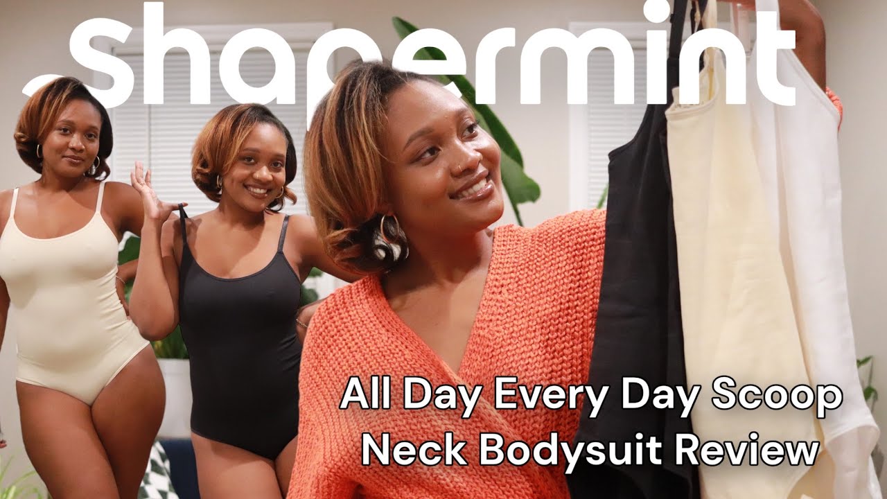 All Day Every Day Scoop Neck Bodysuit Review & Try On  Shapermint  shapewear Essentials + promo code 