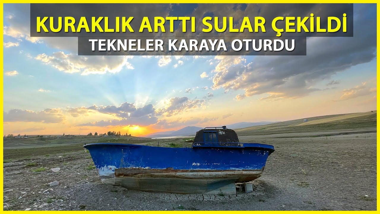 Alparslan 1 Barajı'ndaki Tekneler Karaya Oturdu