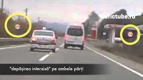 Poliția depășește pe linie continuă