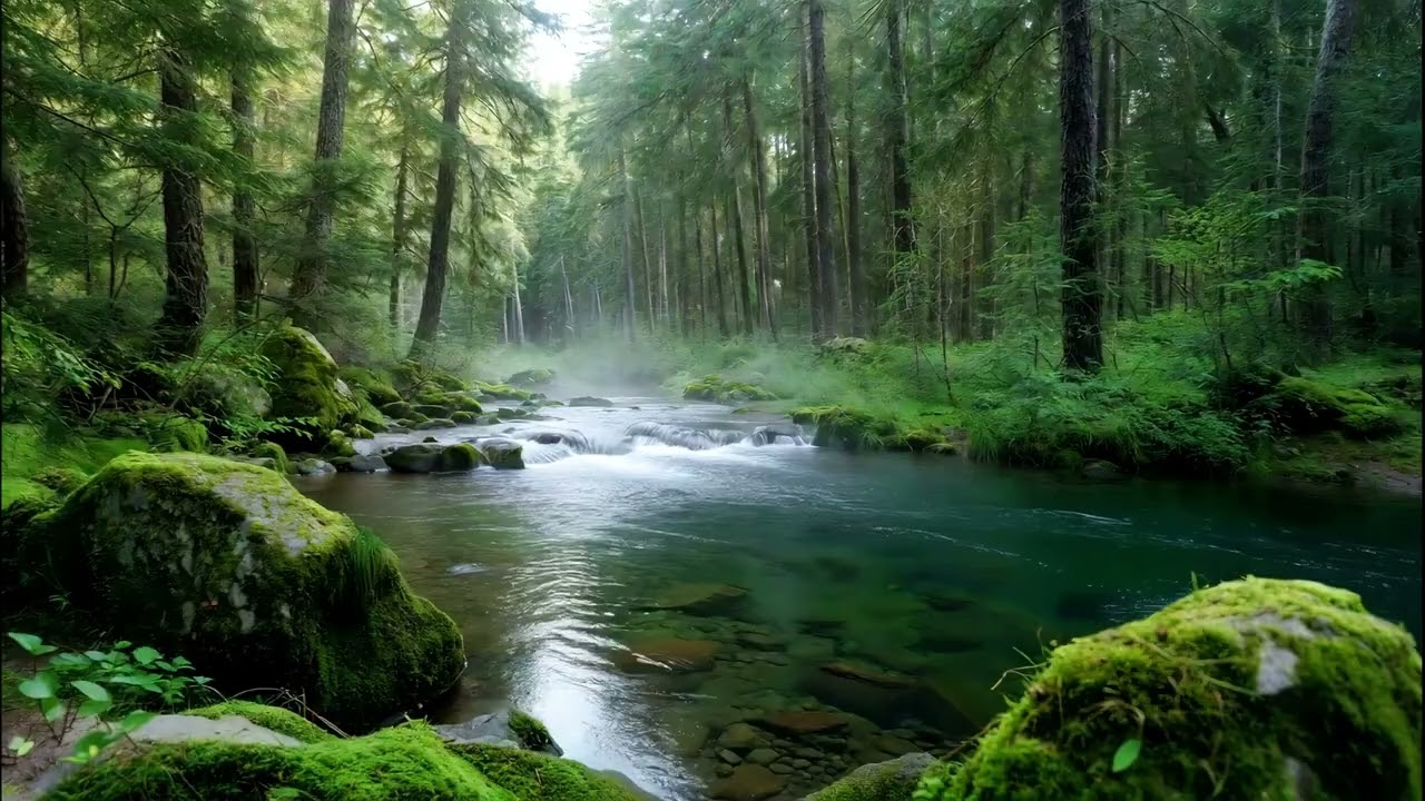Natural Forest Stream and Bird Sounds for Stress Reduction, Better Mood, and Tranquility