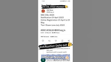 SSC CGL 2023 notification Date change 😲 #ssc #cgl #chsl #mts #trendingshorts #viral #like #subscribe