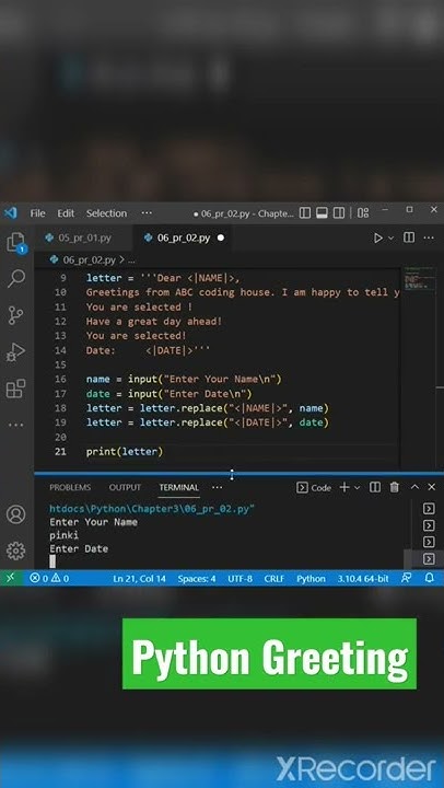 Python Greetings #python #greetings #short #youtube #viral # ...