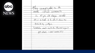Purported Epstein suicide note allegedly found by ex-cellmate unsealed