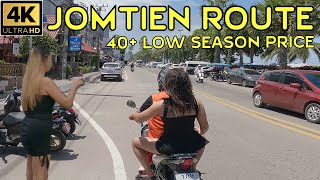 I follow Jomtien Bahtbus Route and show the hotel prices on this route  2023 Pattaya Thailand