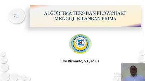 Algoritma Teks dan Flowchart Cek Bilangan Prima