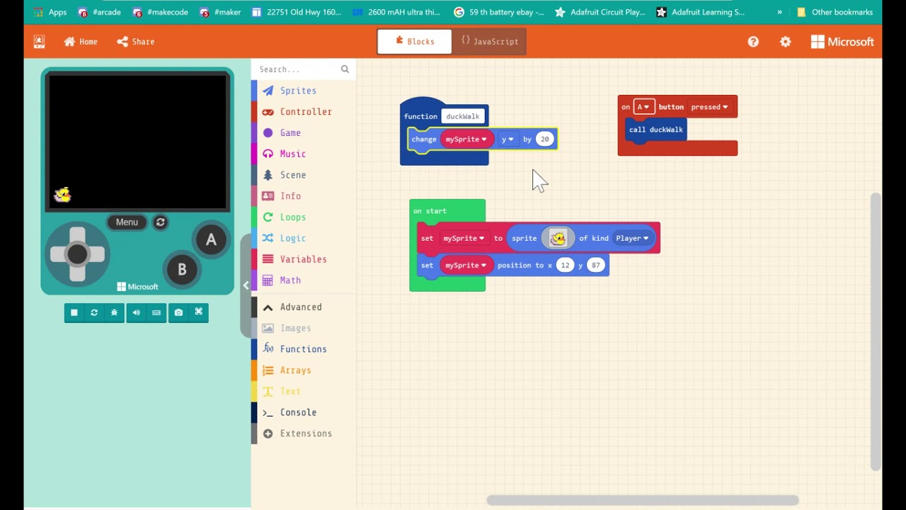 Makecode arcade about functions youtube