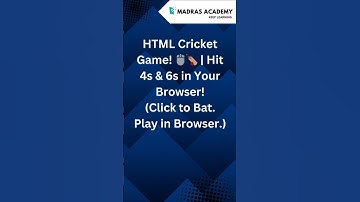 Build a 2D Cricket Game with JavaScript in 60 Seconds! 🏏 |  #shorts