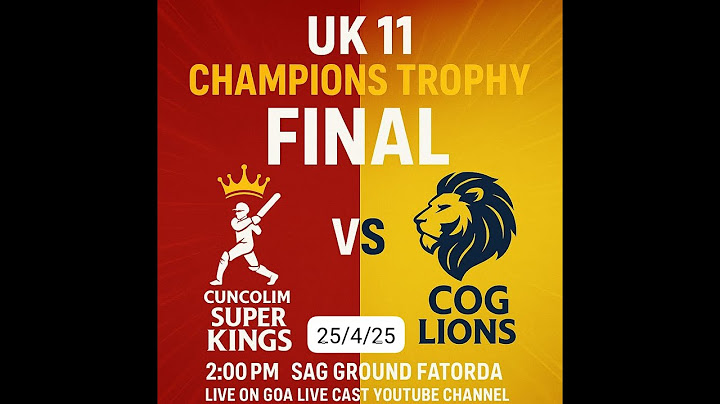 🔴LIVE | Final | Cuncolim Super Kings vs COG Lions  | UK 11 CHAMPION TROPHY