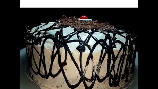 Black Forest Cake Without Oven | Birthday Cake Recipe | Chocolate Lace Cake | Cake Without Oven