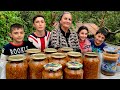 Traditional Lifestyle in Rural Azerbaijani Village - Cooking Eggplant Caviar Spread LIVE SIMPLY!