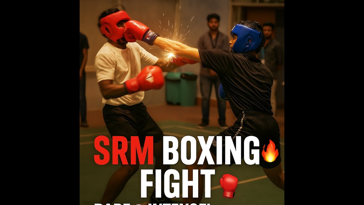 First Amateur Boxing Fight at SRM University 🥊 | MILAN’25 Knockout Victory | Referee Stoppage