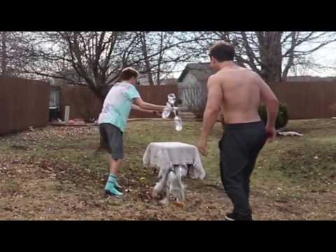 DIZZY WAITER CHALLENGE! *REAL GLASS* (Tanner Braungardt)