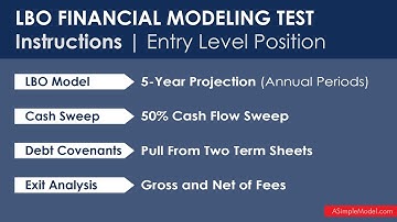 LBO Case Study Instructions | Entry Level Position in Private Equity