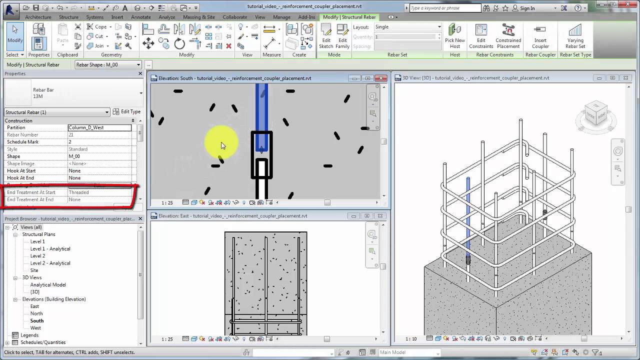 Revit 2017 Rebar Couplers YouTube