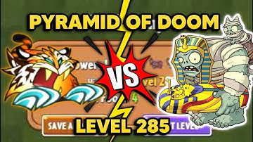 Plants vs Zombies 2 Pyramid of Doom Level 285 Endless Gameplay