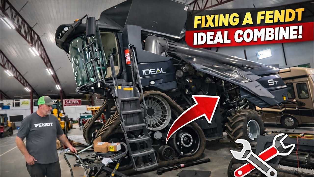 Ремонт комбайна Fendt Ideal | Много новых запчастей
