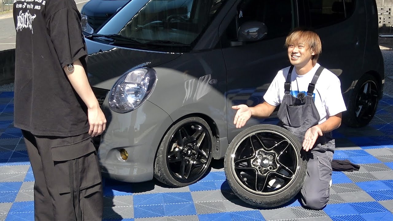 大切な息子にホイール塗装プレゼントした。