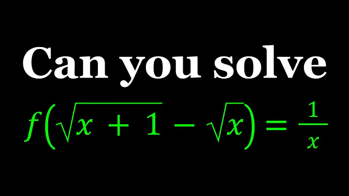 Solving a Radical Functional Equation in Two Ways