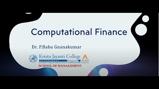 Computational Finance - Analytics for Fintech