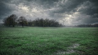 Rolling Thunder Over Open Fields | Rain & Deep Rumbles | 3 Hours Ambient Background