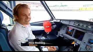 2008 F1 Malaysian GP – Nico Rosberg interview in a Williams branded Airbus A320 (ITV pre-race show)