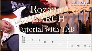Video thumbnail of "SEARCH - Rozana - Guitar Solo Tutorial with TAB"