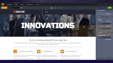 MotoCMS 3.0 Admin Panel - Website Sections