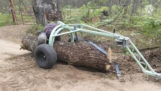 Logrite / Future Forestry Products Log Arch in use to harvest red oak.